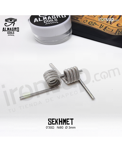 Sekhmet Single coil 0.30Ω Ni80 ⵁ3mm 4.5 vueltas - Almagro Coils