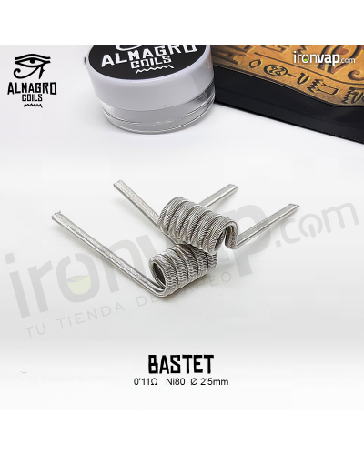 Bastet Dual Coil 0.11Ω Ni80 ⵁ2.5mm 5 vueltas - Almagro Coils