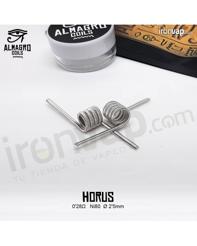 Horus Single coil 0.28Ω Ni80 ⵁ2.5mm 4.5 vueltas - Almagro Coils