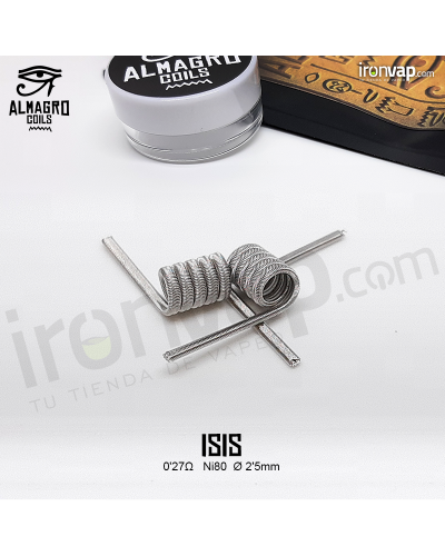 Isis Single Coil 0.27Ω Ni80 ⵁ2.5mm 5.5 vueltas - Almagro Coils