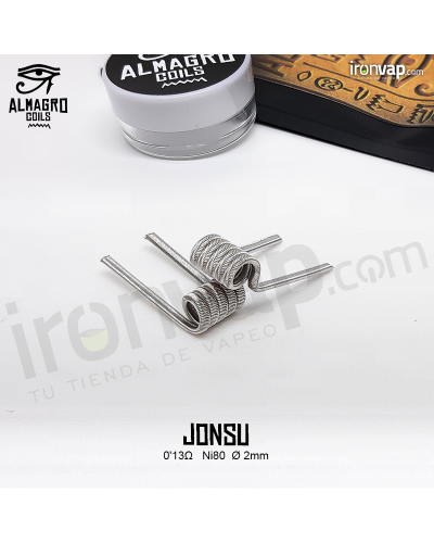 Jonsu Dual Coil 0.13Ω Ni80 ⵁ2mm 5 vueltas - Almagro Coils