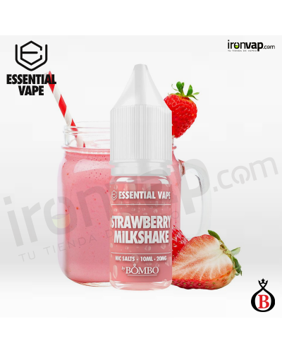 Strawberry Milkshake 10ml en sales - Essential Vape Nic Salts by Bombo