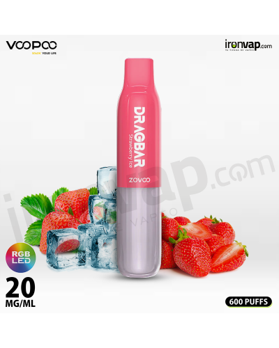 Strawberry Ice Dragbar 600S - Zovoo by Voopoo