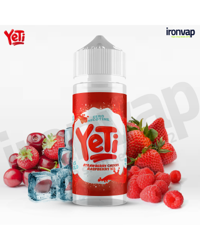 Strawberry Cherry Raspberry Ice 100ml TPD - Yeti eliquid