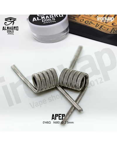 Apep Single coil 0.42Ω Ni80 ⵁ2.5mm 5.5 vueltas - Almagro Coils