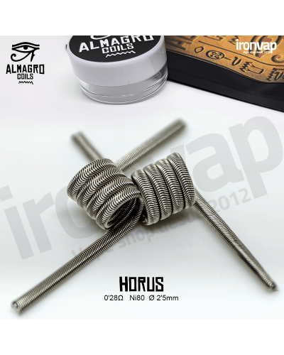 Horus Single coil 0.28Ω Ni80 ⵁ2.5mm 4.5 vueltas - Almagro Coils