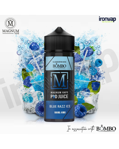 Blue Razz Ice 100ml TPD - Magnum Vape Pod Juice