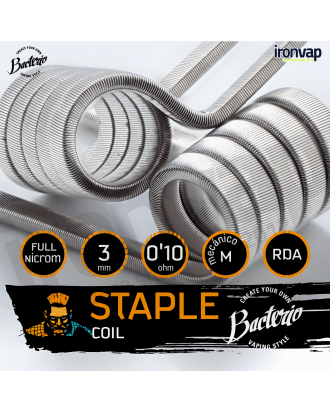 Staple Coil 0'10Ω 3mm - Bacterio Coils