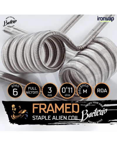 Framed Staple Alien 0'11Ω 3mm - Bacterio Coils