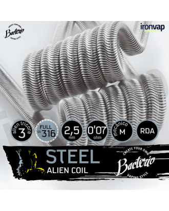Steel Alien Coil 0.07Ω 2'5mm SS316 - Bacterio Coils