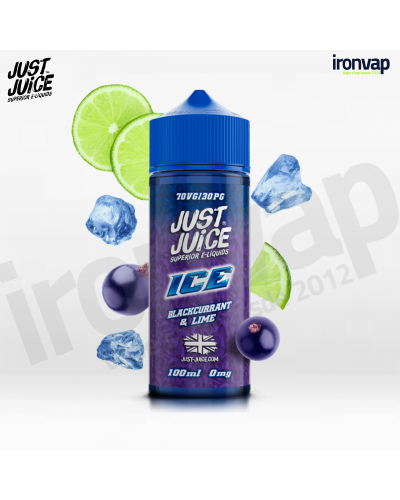 Blackcurrant & Lime 100ml TPD - Just Juice Ice