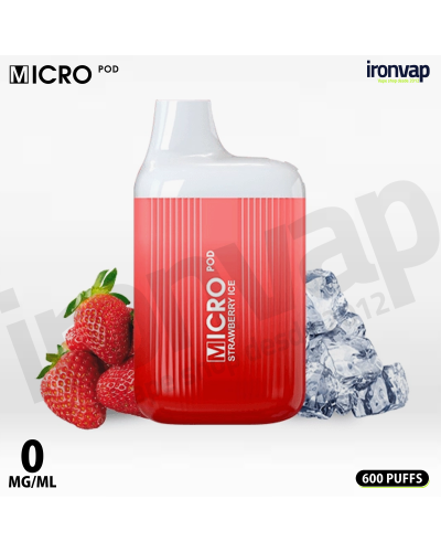 Strawberry Ice 0mg - Micro Pod