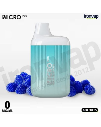 Sour Blue Raspberry 0mg - Micro Pod