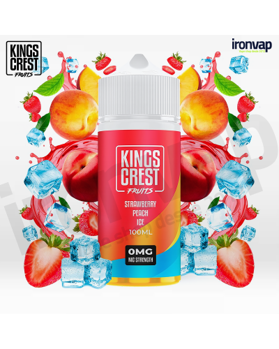 Strawberry Peach Ice 100ml TPD - Kings Crest Fruist